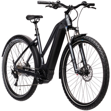 Bicicletta Ibrida Elettrica CUBE NATURE HYBRID EXC 500 ALLROAD TRAPEZ Nero 2021 0
